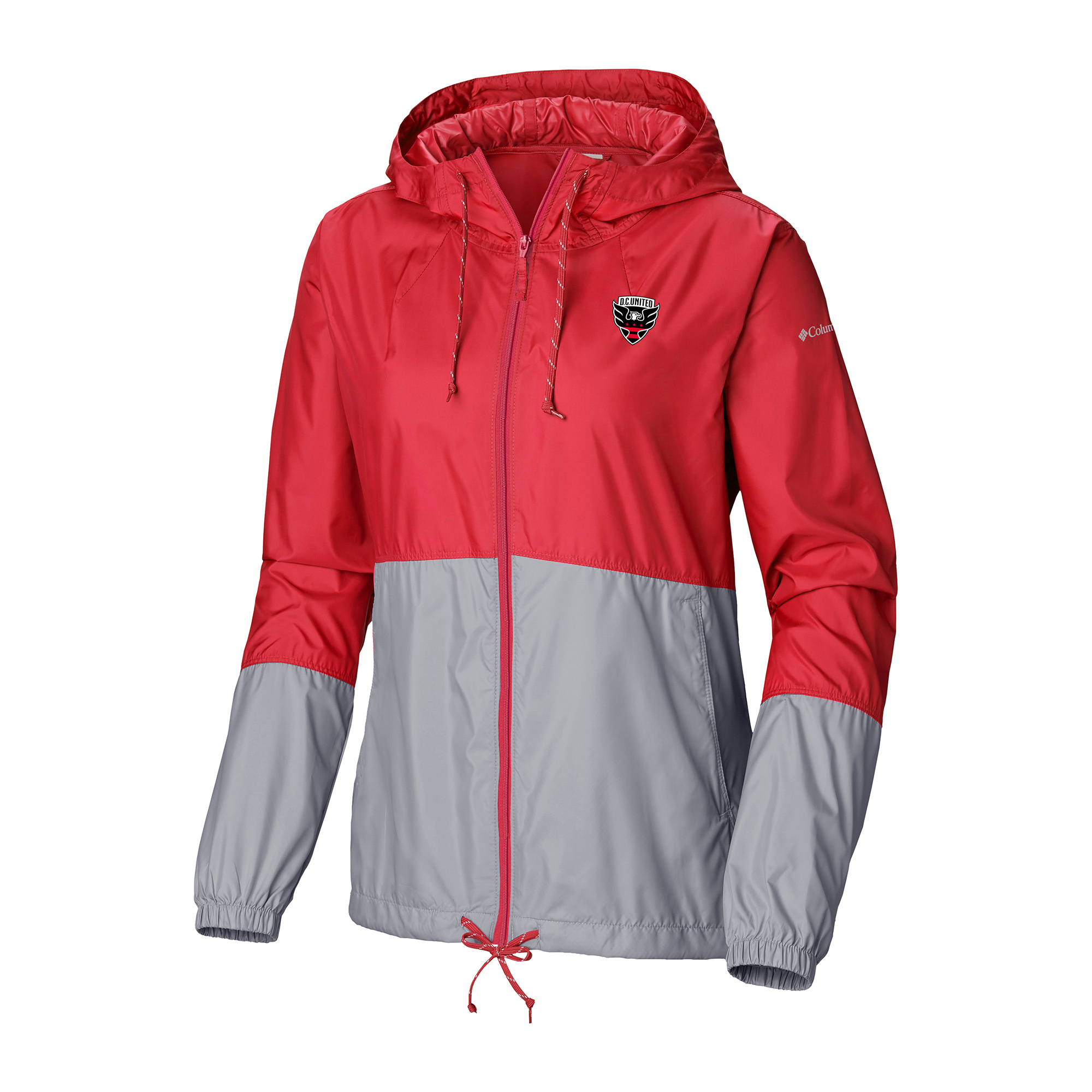 Women's Columbia Red D.C. United Flash Forward Full-Zip Windbreaker Jacket