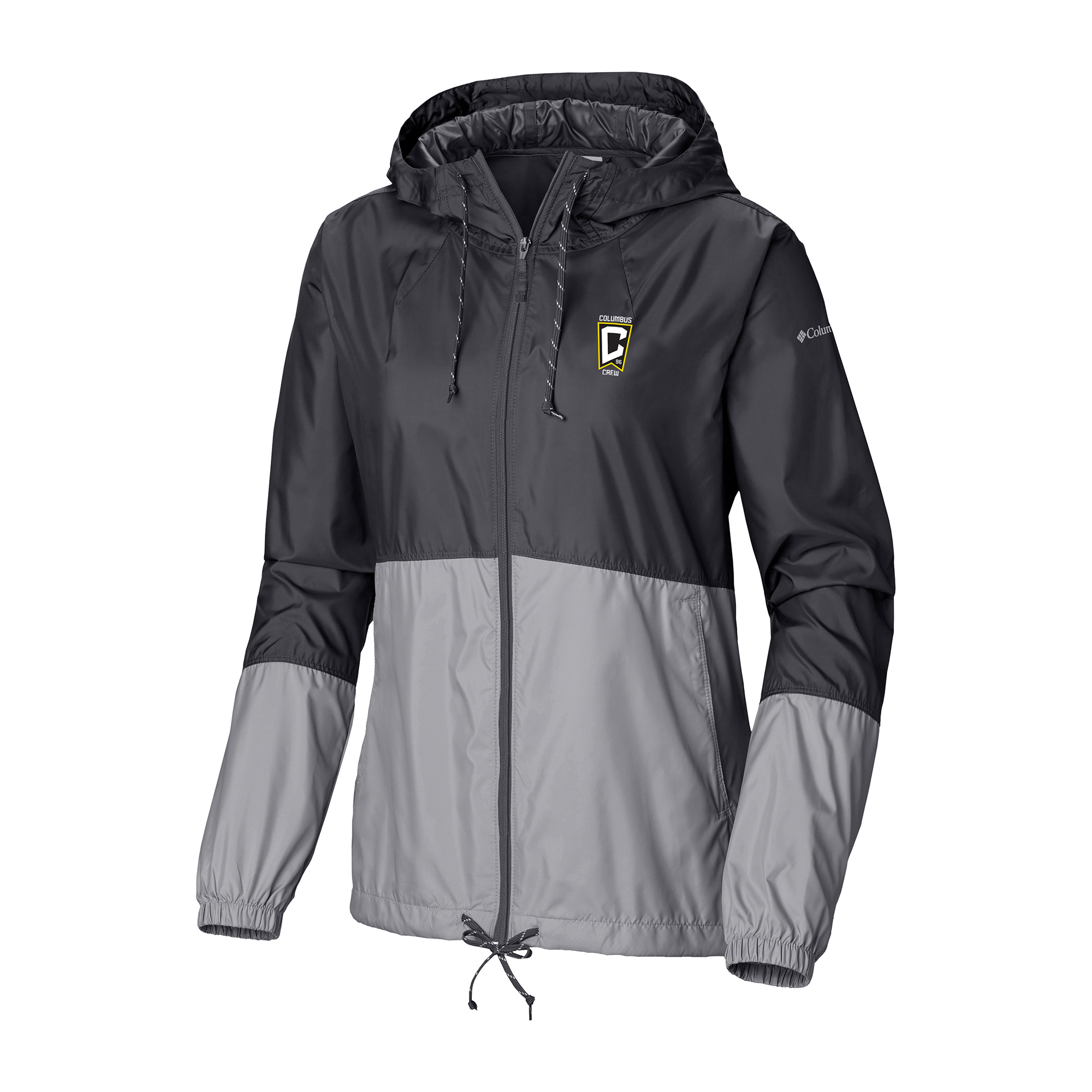 Women's Columbia Black Columbus Crew Flash Forward Full-Zip Windbreaker Jacket