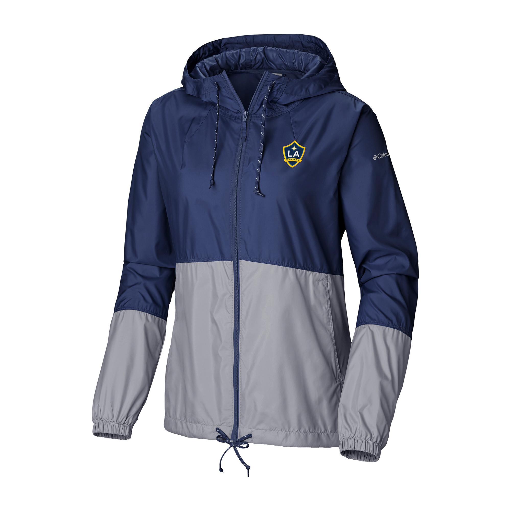 Women's Columbia Navy LA Galaxy Flash Forward Full-Zip Windbreaker Jacket