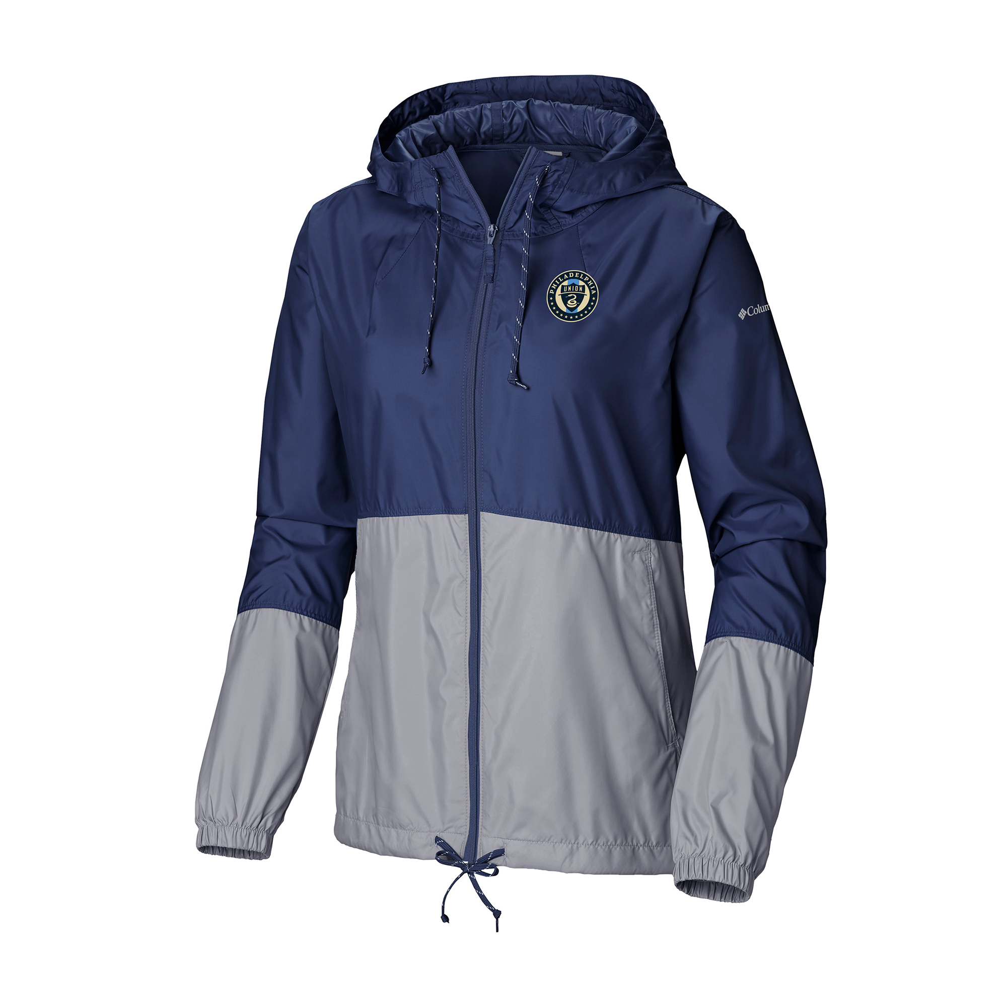 Women's Columbia Navy Philadelphia Union Flash Forward Full-Zip Windbreaker Jacket