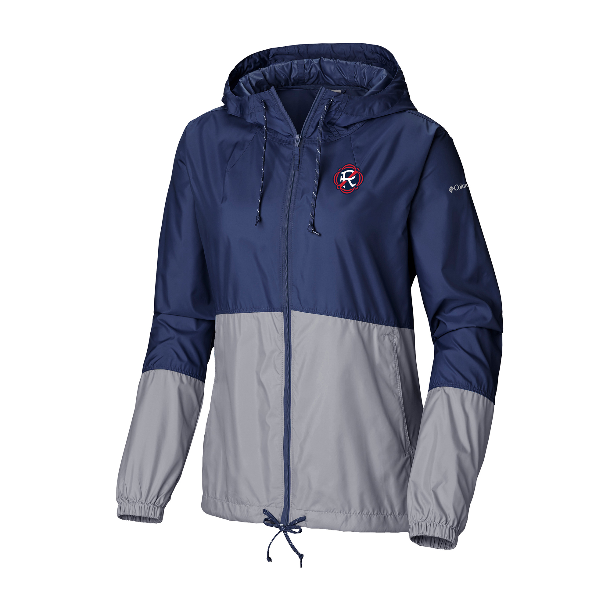 Women's Columbia Navy New England Revolution Flash Forward Full-Zip Windbreaker Jacket