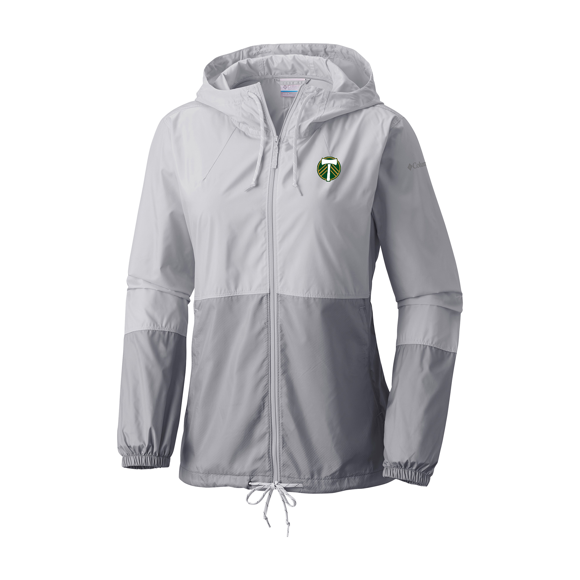 Women's Columbia White Portland Timbers Flash Forward Full-Zip Windbreaker Jacket