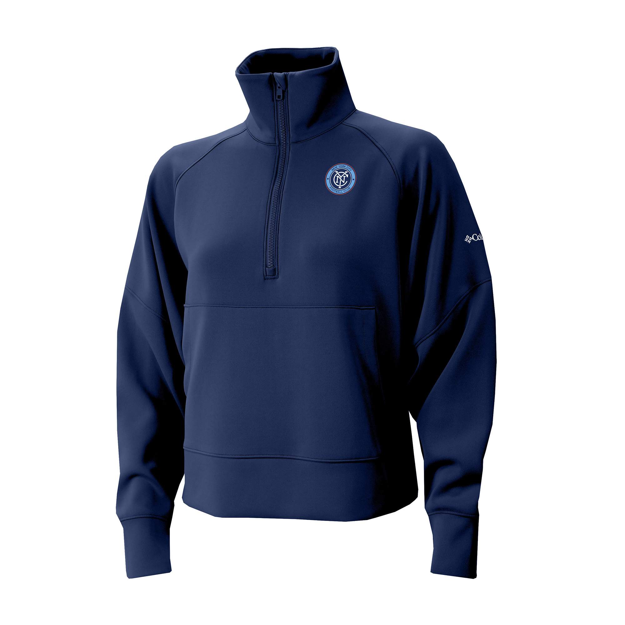 Women's Columbia Navy New York City FC Wickhams Hills Raglan Omni-Wick Half-Zip Pullover