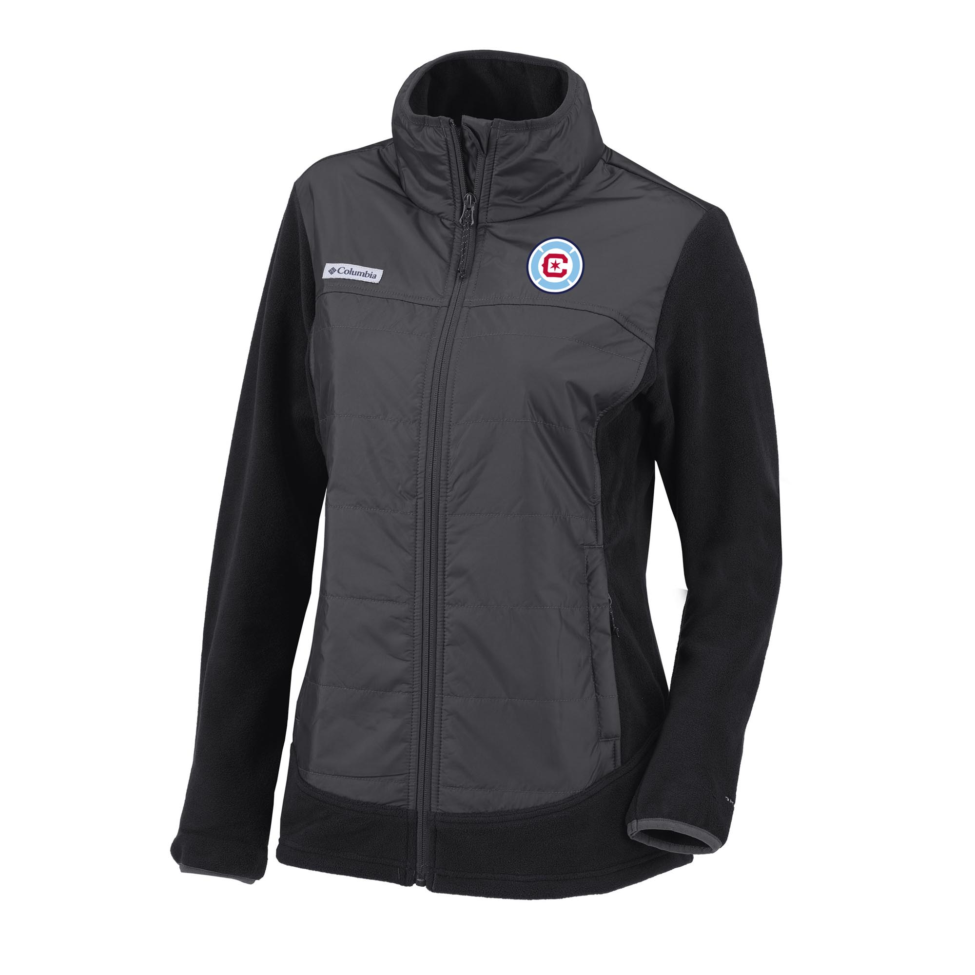 Women's Columbia Black Chicago Fire Basin Butte Omni-Heat™ Full-Zip Jacket