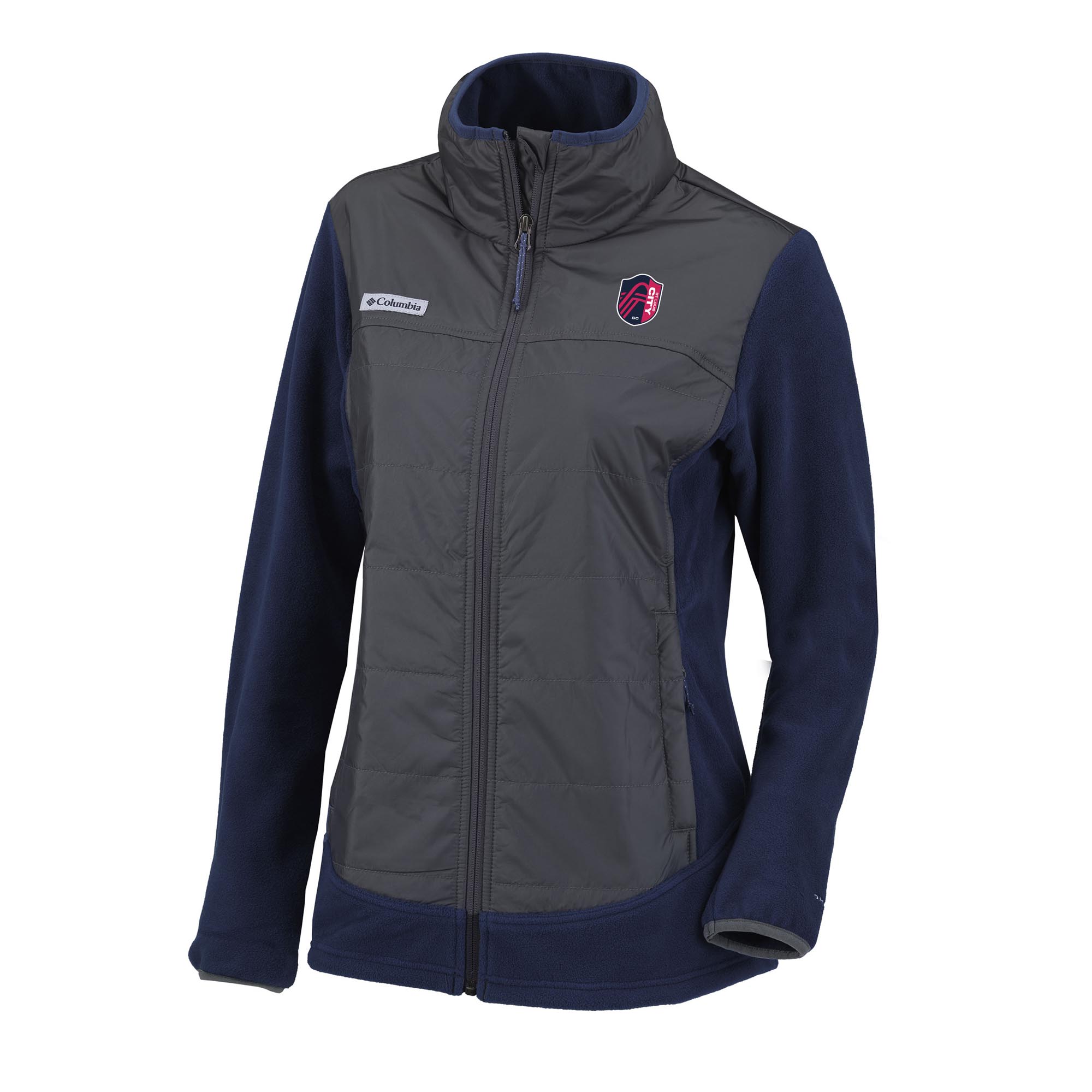 Women’s Columbia Navy St. Louis CITY SC Basin Butte Omni-Heat™ Full-Zip Jacket Women’s Columbia Navy St. Louis CITY SC Basin Butte Omni-Heat™ Full-Zip Jacket