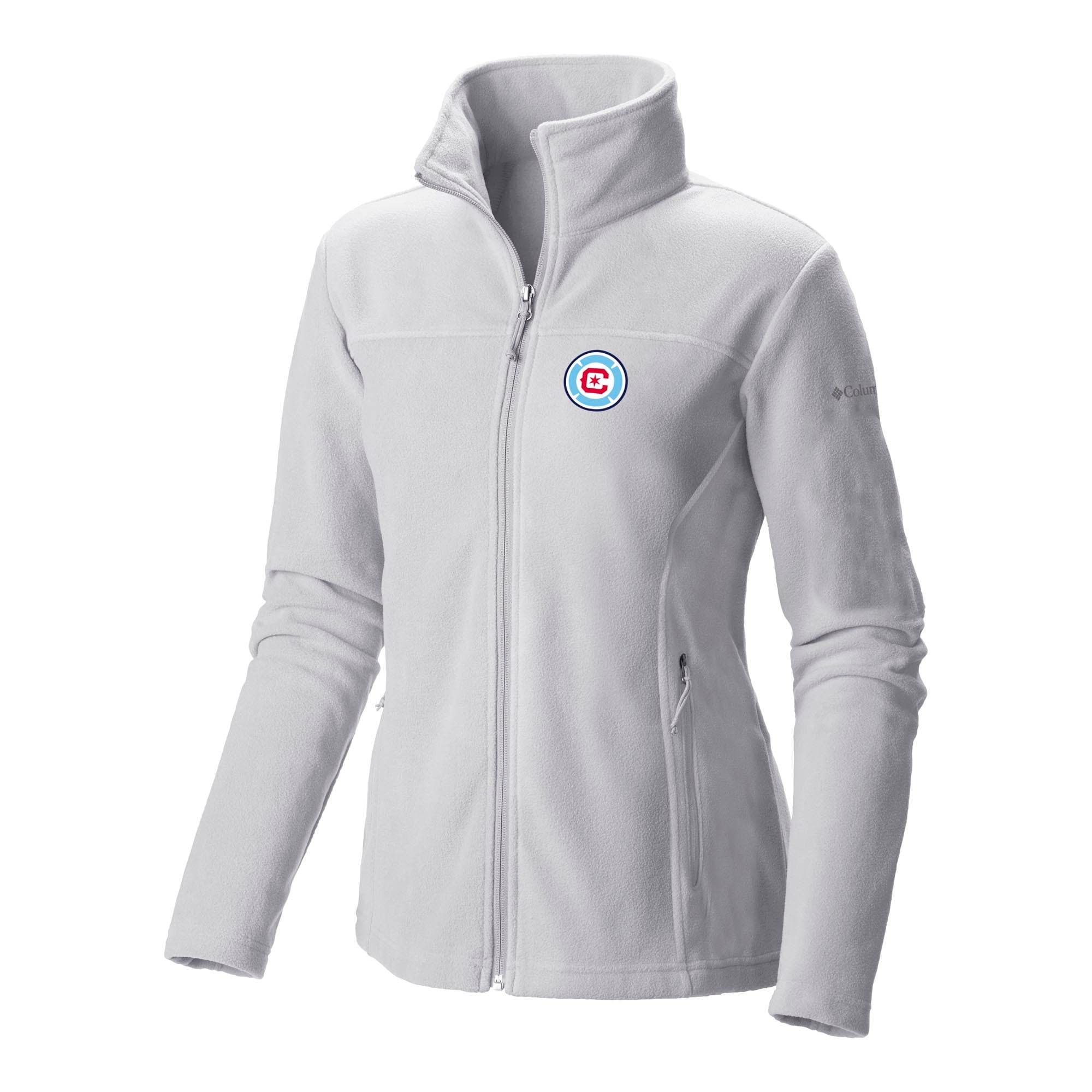 Women's Columbia White Chicago Fire Give & Go II Fleece Full-Zip Jacket
