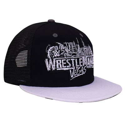 Men's Black/White WrestleMania 42 Logo Snapback Hat