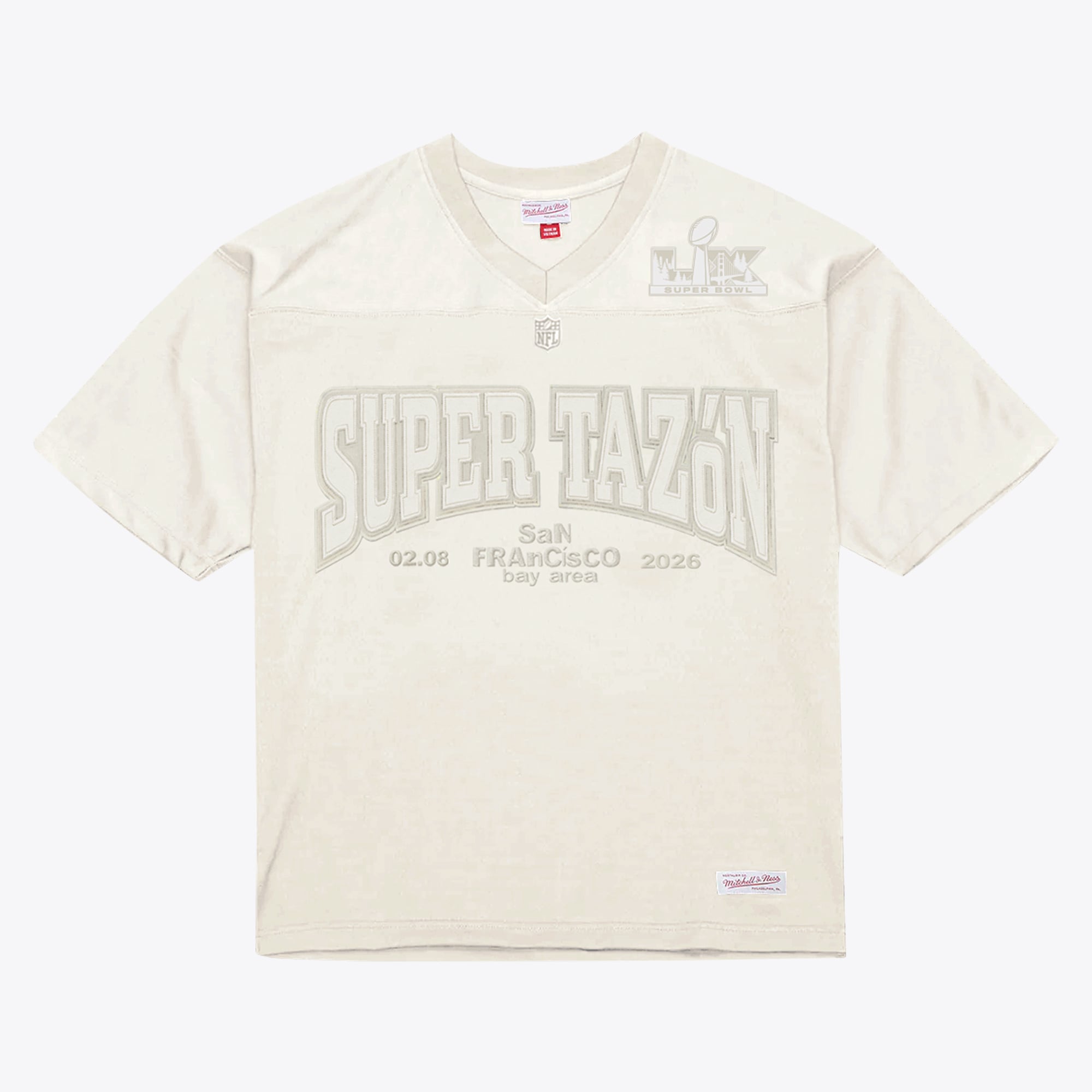 Camiseta Bad Bunny Legacy de Super Tazón Cream