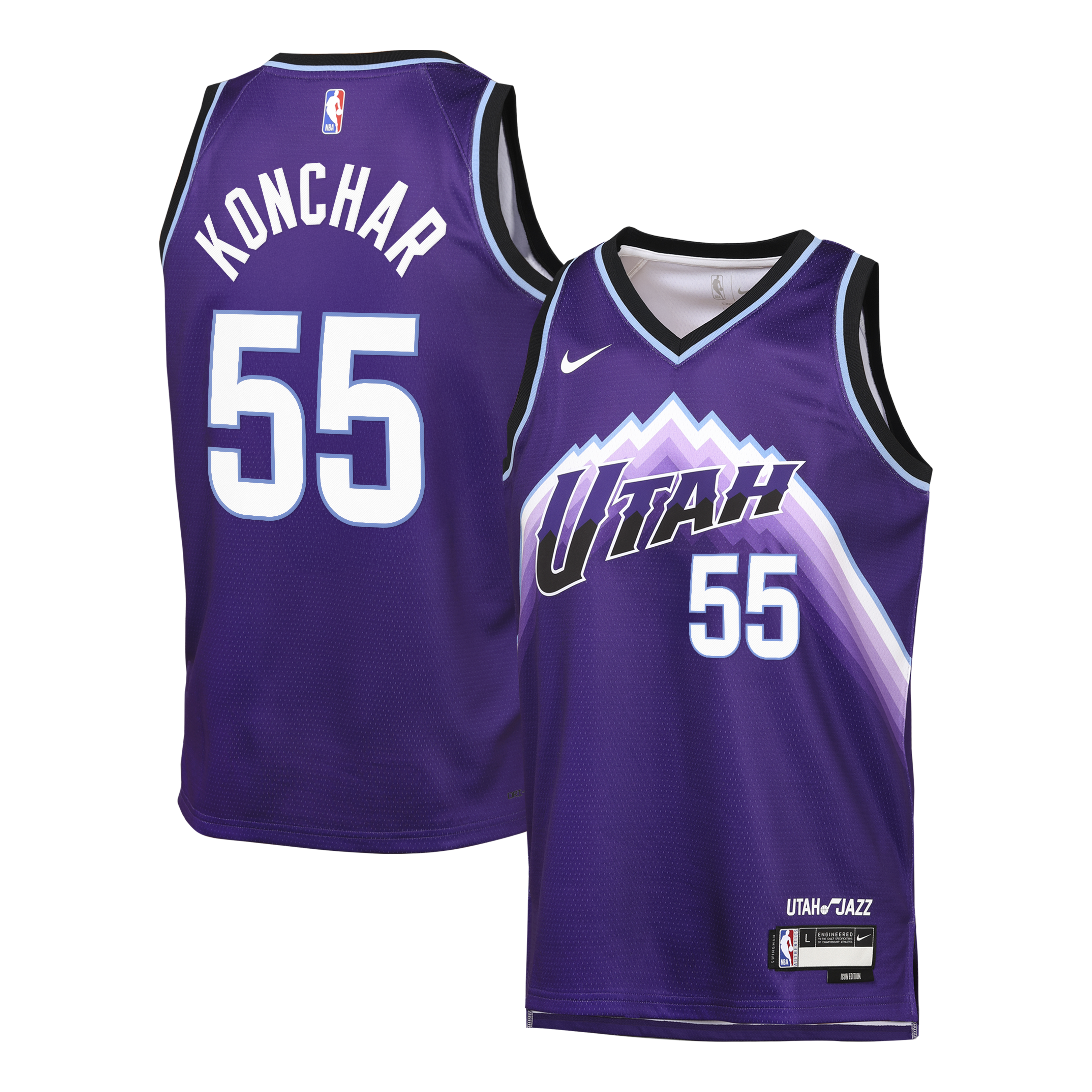Camiseta Nike Icon Edition Swingman de Utah Jazz - Púrpura - John Konchar - Juvenil