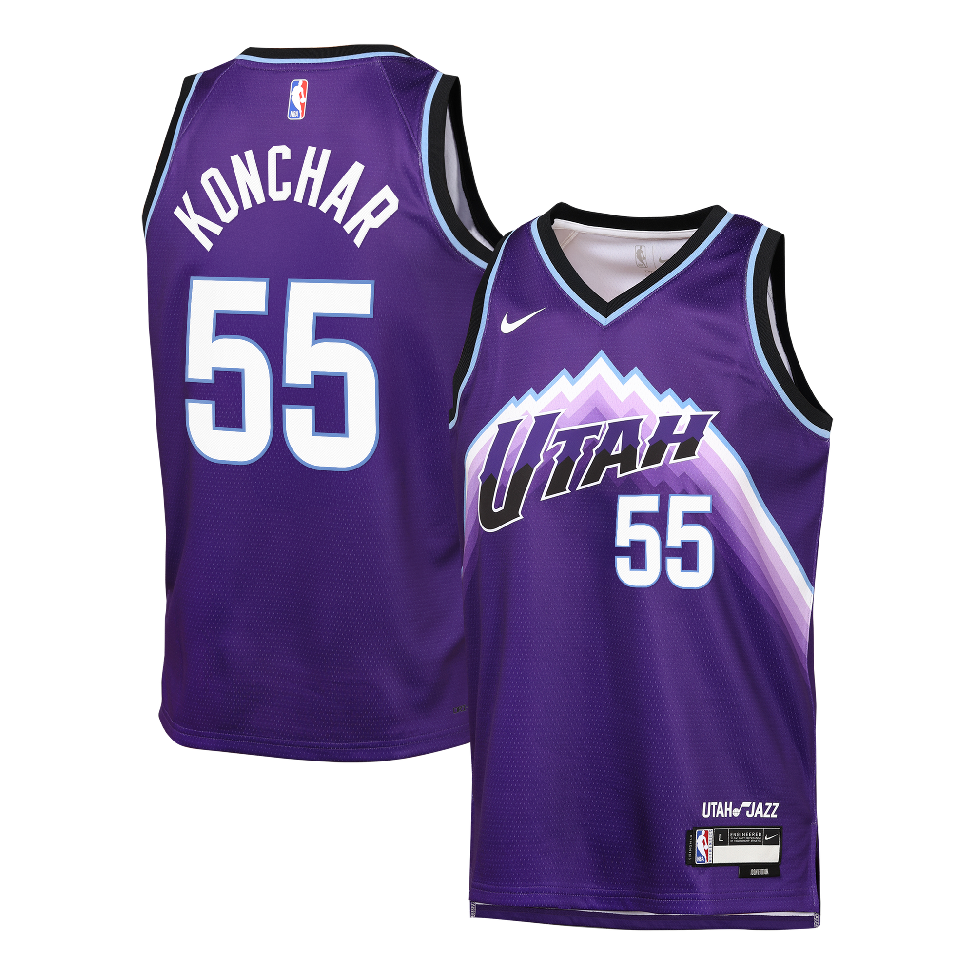 Camiseta Nike Icon Edition Swingman de Utah Jazz - Púrpura - John Konchar - Juvenil