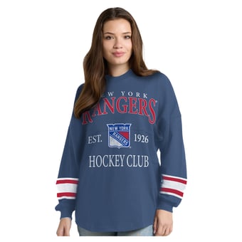 Women's Fanatics  Blue New York Rangers Hockey Club Spirit Jersey Heavyweight Long Sleeve T-Shirt