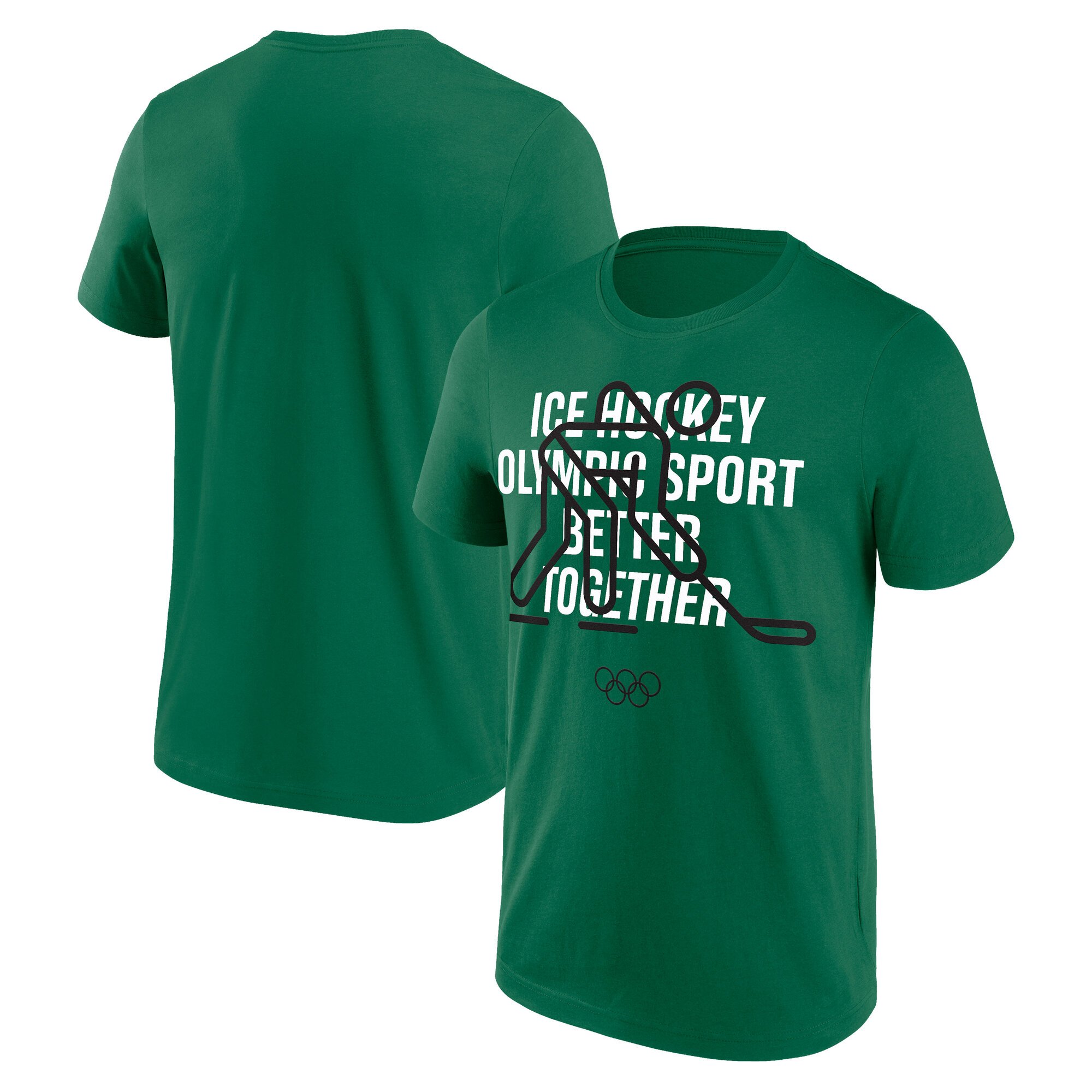 T-shirt con grafica pittogramma hockey su ghiaccio The Olympic Collection - Verde