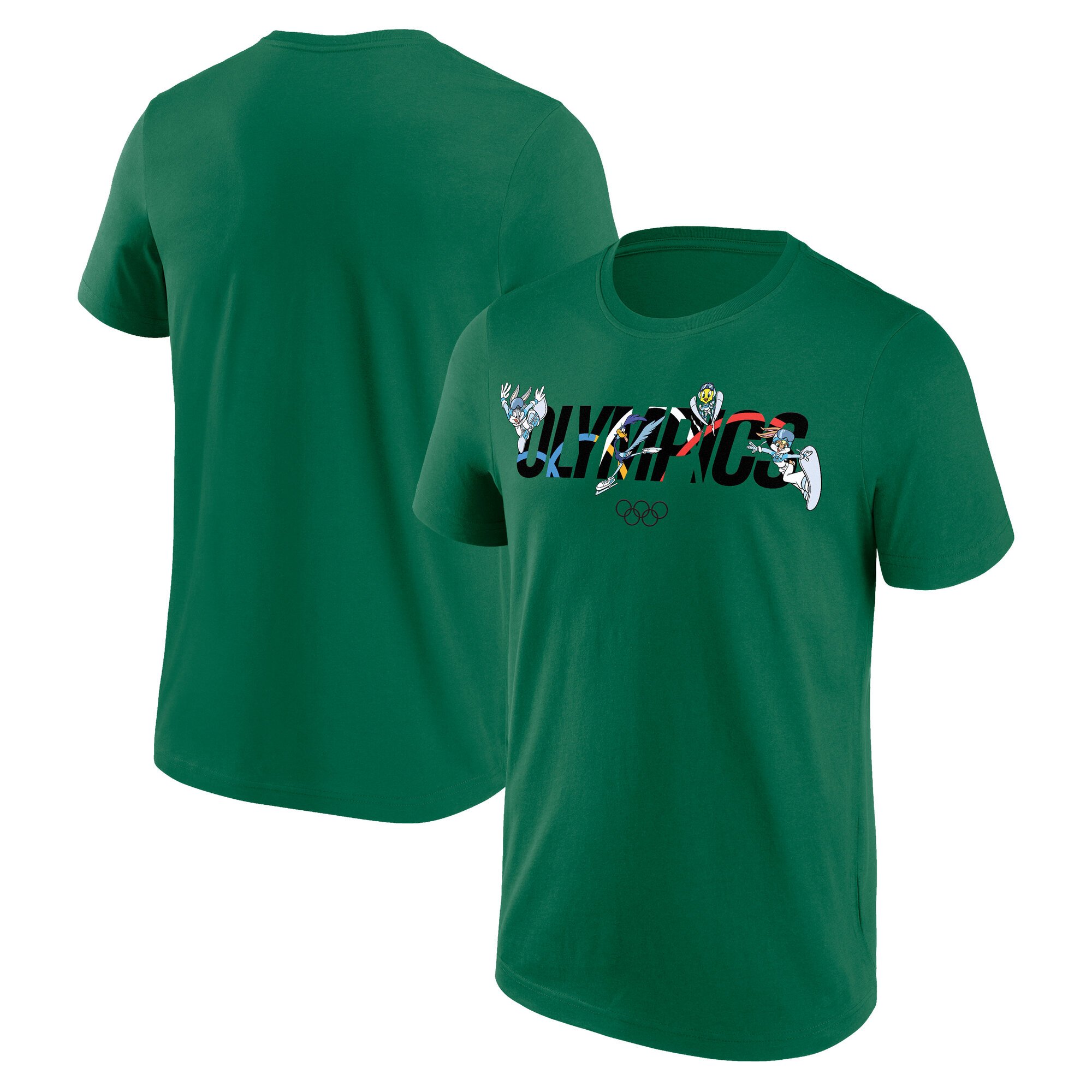 T-shirt con grafica vortice olimpico Looney Tunes The Olympic Collection - Verde
