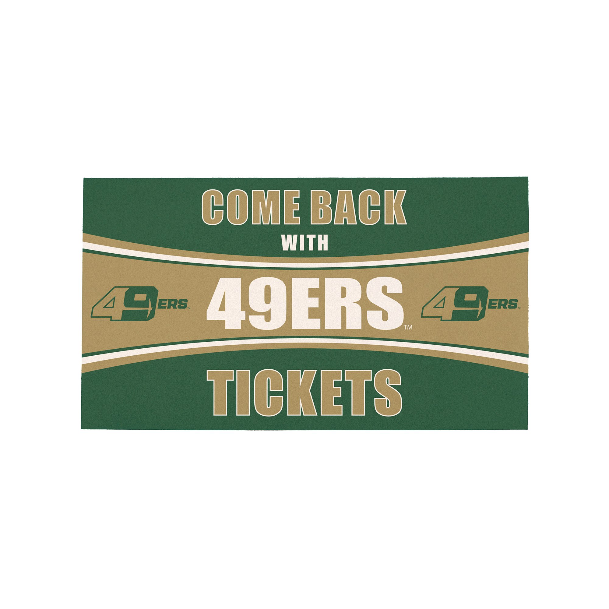Charlotte 49ers 16" x 28" Come Back with Tickets Indoor/Outdoor Mat