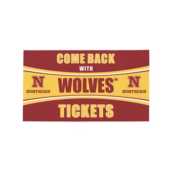 Northern State University Wolves 16" x 28" Come Back with Tickets Indoor/Outdoor Mat