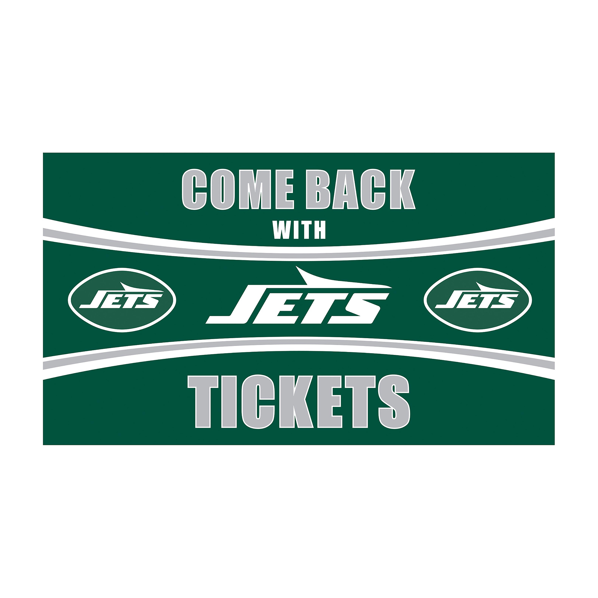 New York Jets 16" x 28" Come Back with Tickets Indoor/Outdoor Mat