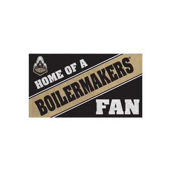 Purdue Boilermakers 16" x 28" Home of a Fan Indoor/Outdoor Logo Turf Mat