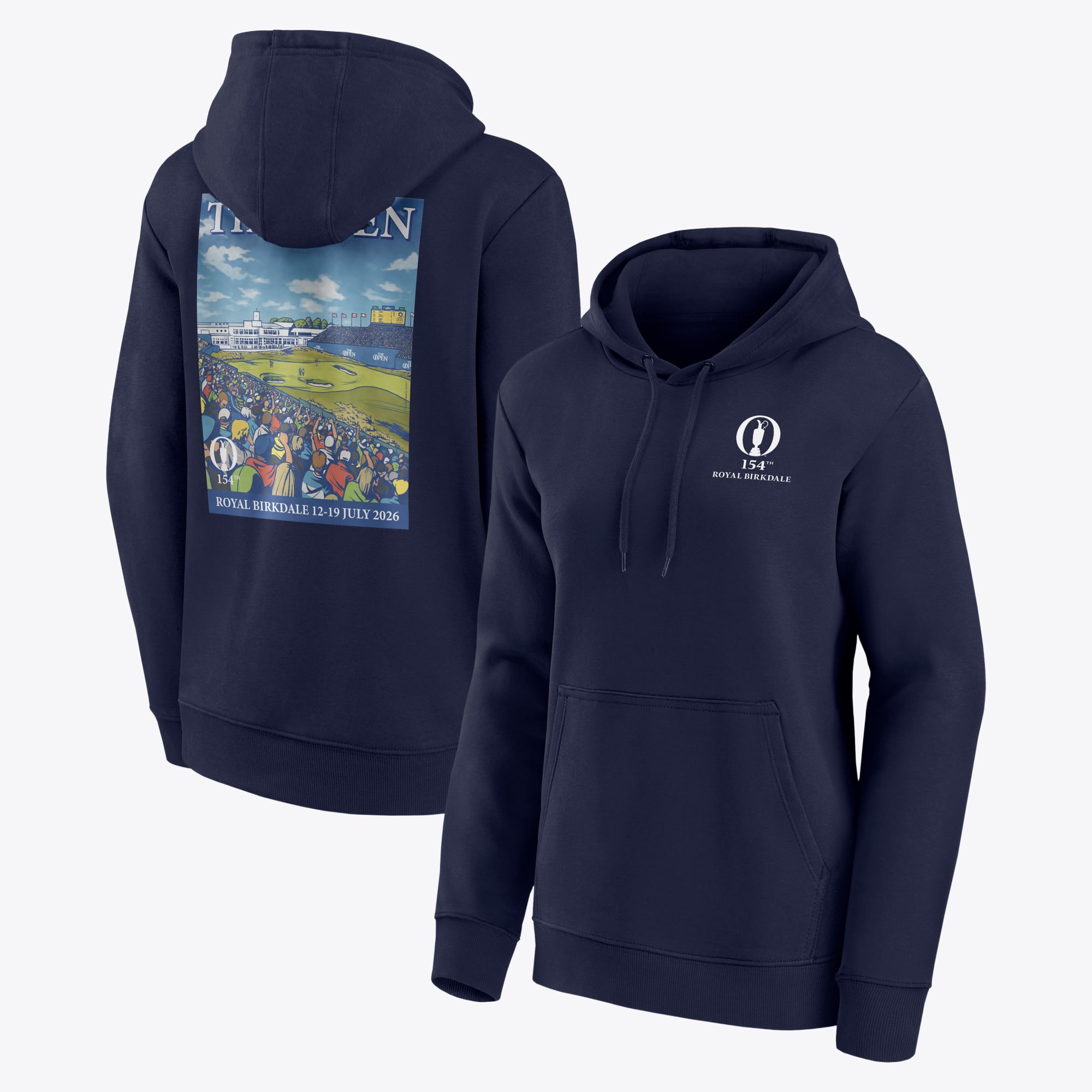 Felpa con cappuccio grafica The Open 154th Royal Birkdale Lee Wybranski Clubhouse - Blu navy - Donna