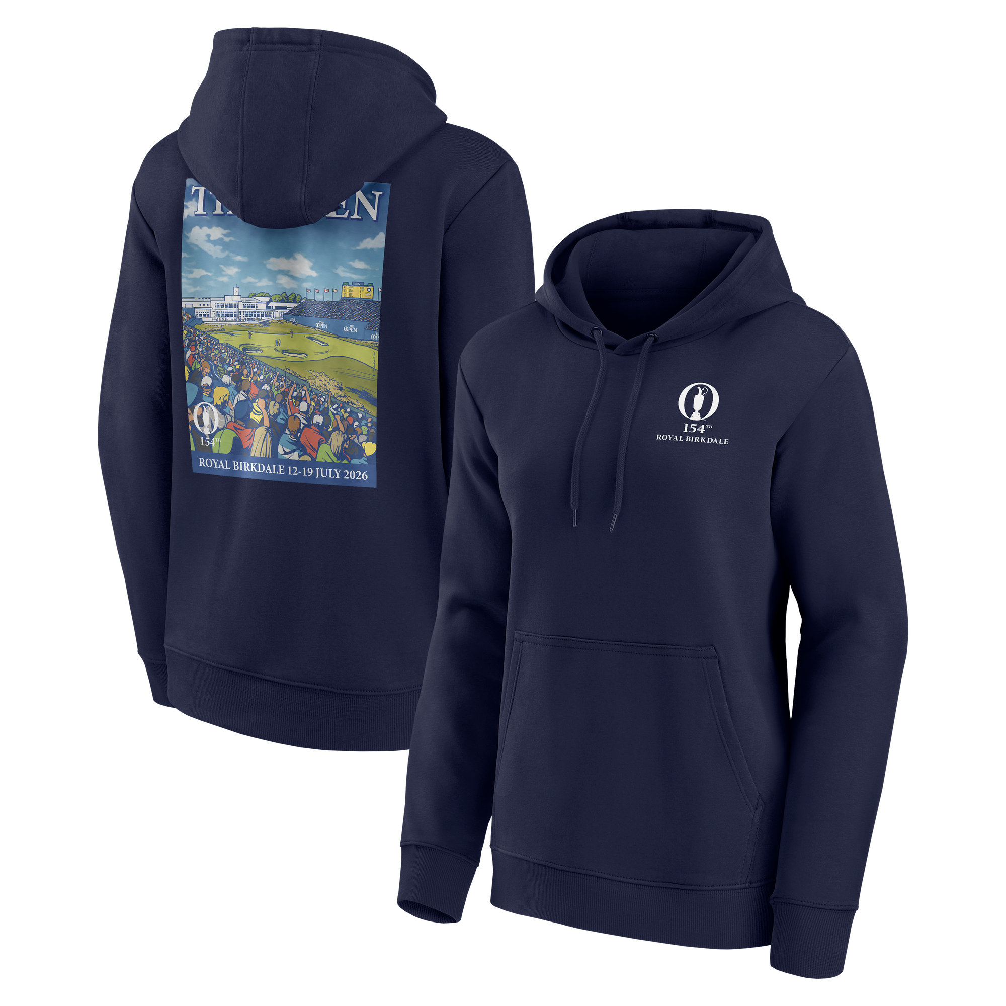 Felpa con cappuccio grafica The Open 154th Royal Birkdale Lee Wybranski Clubhouse - Blu navy - Donna