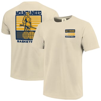 Men's  Cream West Virginia Mountaineers Basketball Staredown Comfort Colors