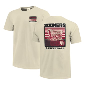 Men's  Cream Oklahoma Sooners Basketball Staredown Comfort Colors