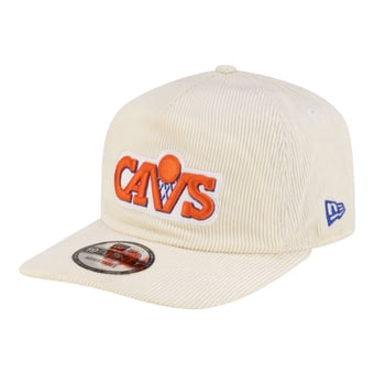 Men's New Era  White Cleveland Cavaliers 19TWENTY 80s Chrome Corduroy Adjustable Hat