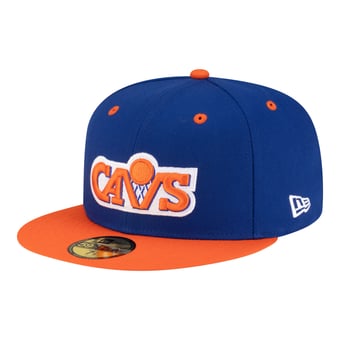 Men's New Era  Blue/Orange Cleveland Cavaliers 80s Throwback 59FIFTY Fitted Hat