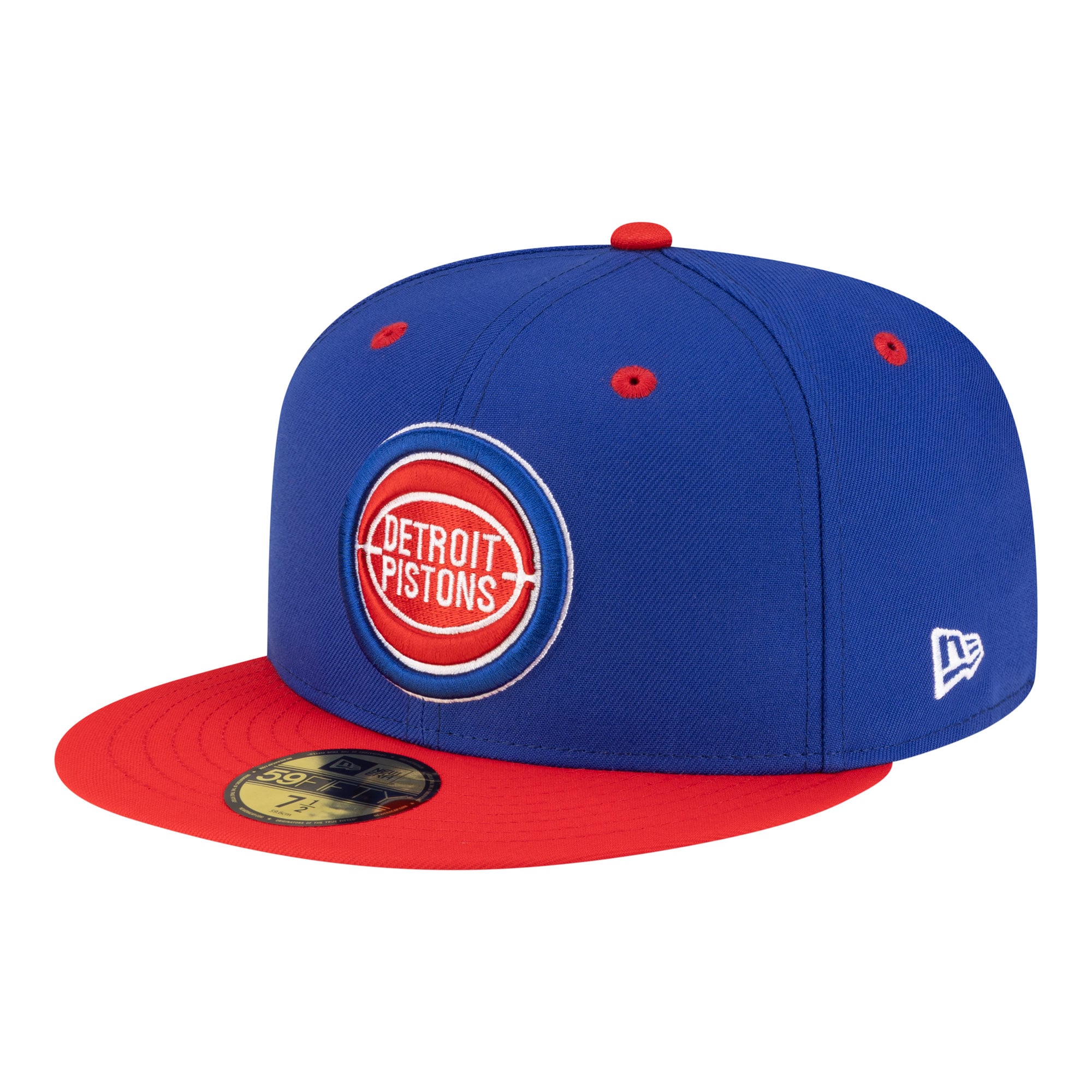 Men's New Era Blue/Red Detroit Pistons 80s Throwback 59FIFTY Fitted Hat