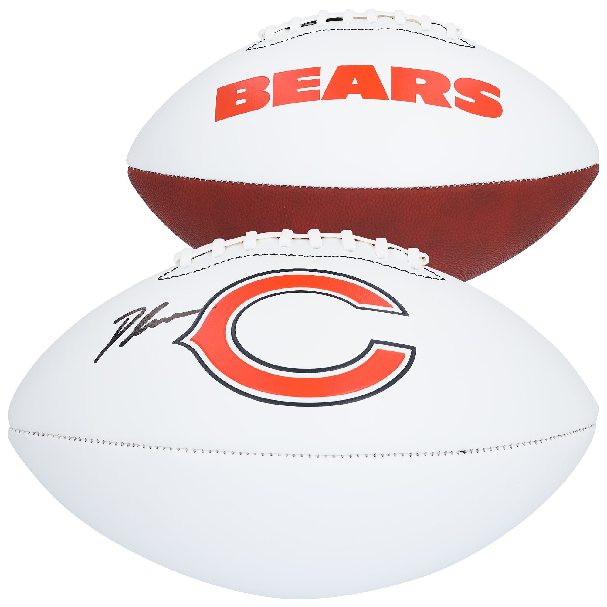D'Andre Swift Chicago Bears Autographed Franklin White Panel Football