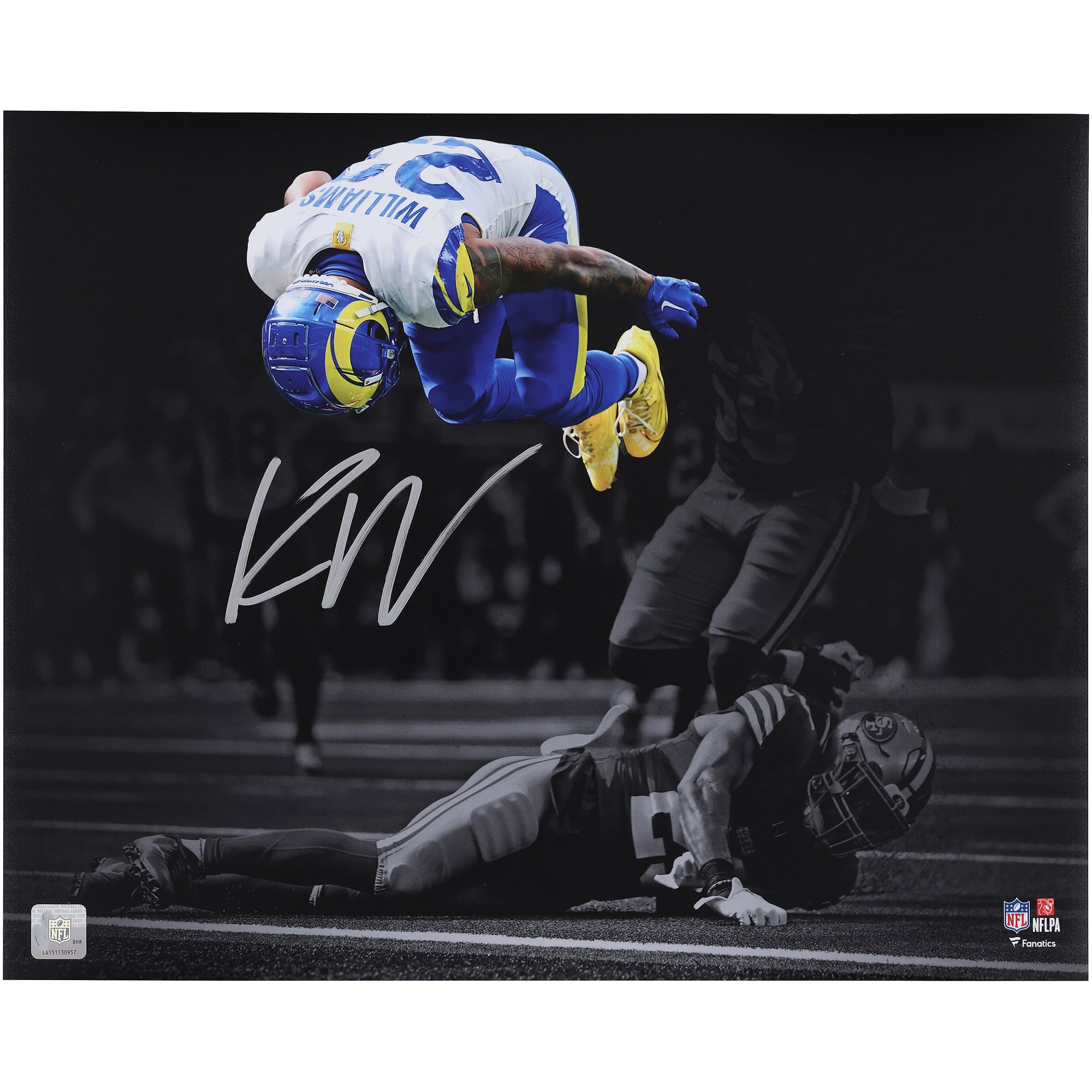 Kyren Williams Los Angeles Rams Autographed 16" x 20" Flip Spotlight Photograph