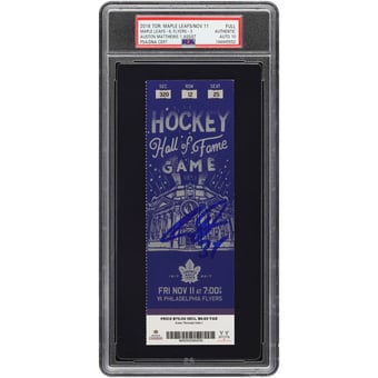 Auston Matthews Toronto Maple Leafs Autographed Rookie Season PSA Authenticated Auto 10 Ticket from November 11, 2016