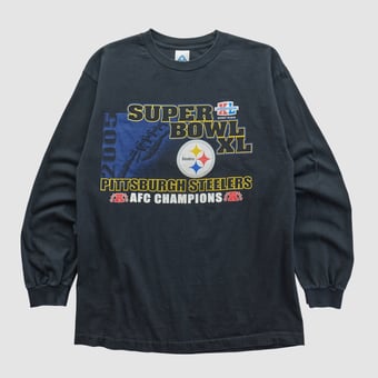 Super Bowl XL Alstyle 2006 Long Sleeve T-shirt - Black - M by Fanatics Real Vintage