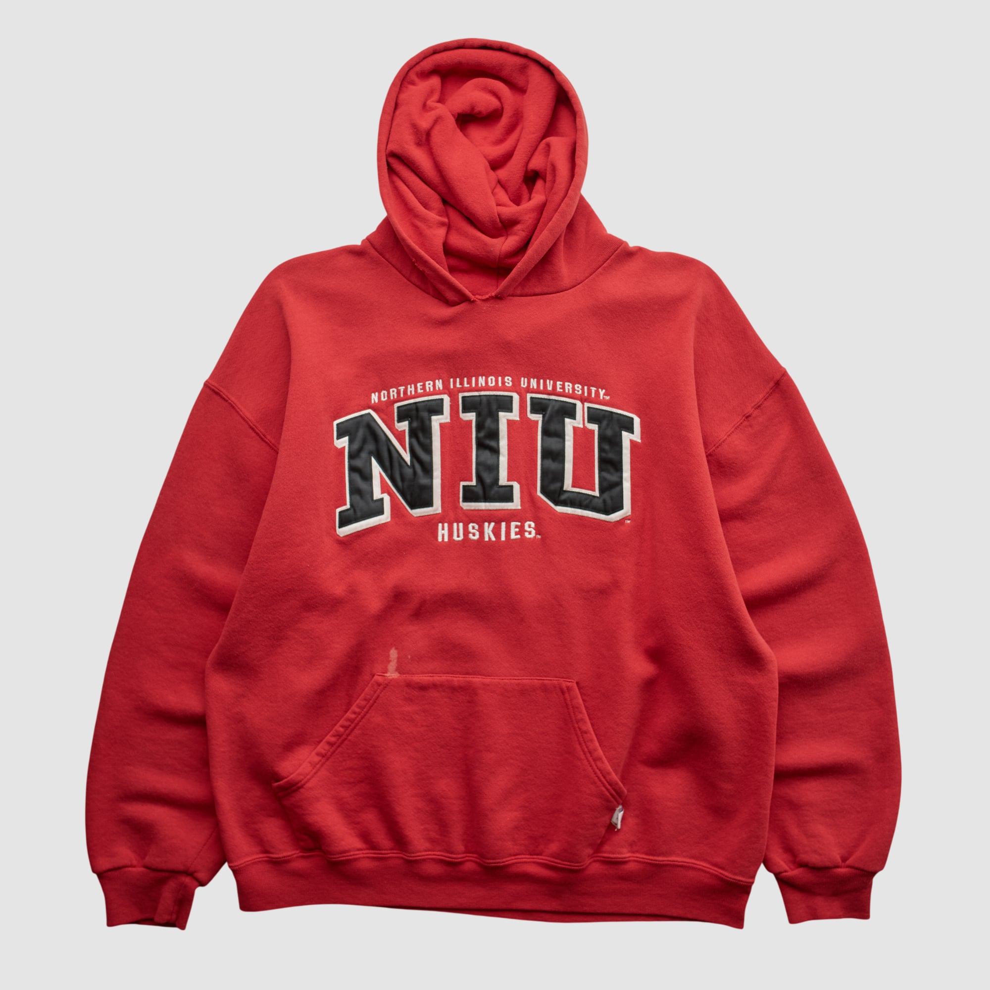 Northern Illinois Huskies Russell 2000s Hooded Pullover Sweatshirt - Red - M by Fanatics Real Vintage