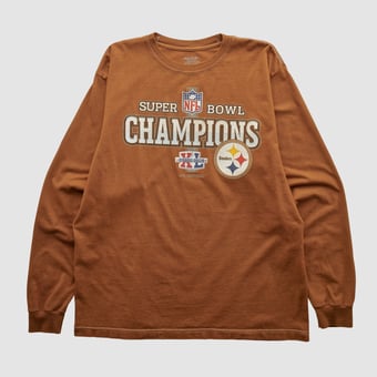 Super Bowl Champions Reebok 2006 Long Sleeve T-shirt - Clay - M by Fanatics Real Vintage