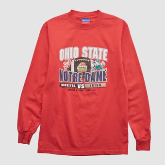Fiesta Bowl Champion 2006 Long Sleeve T-shirt - Red - S by Fanatics Real Vintage