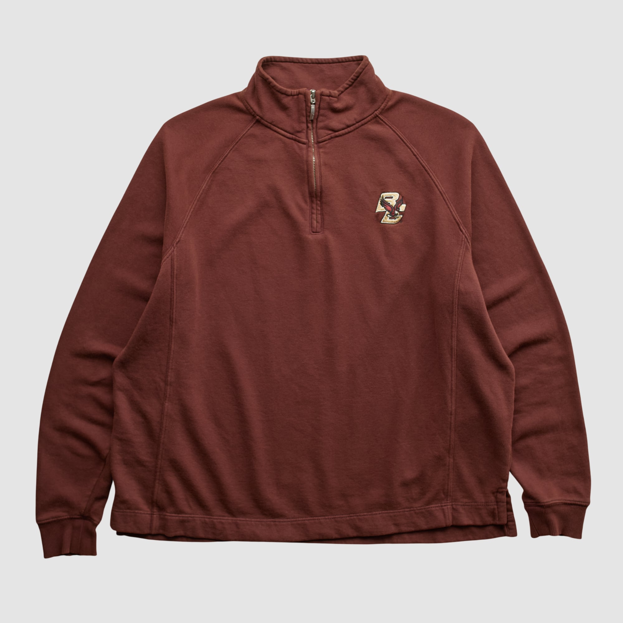 Boston College Eagles Jansport 2000s 1/4 Zip Sweatshirt - Maroon - M by Fanatics Real Vintage