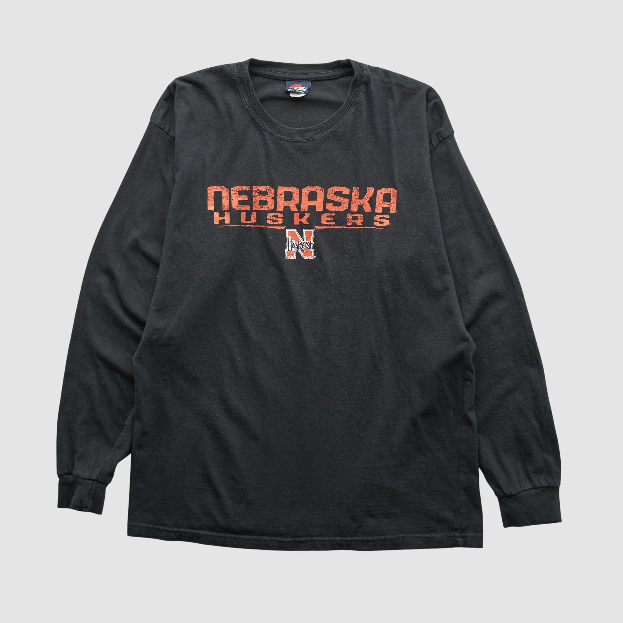 Nebraska Huskers TSI Sportswear 2000s Long Sleeve T-shirt - Black - M by Fanatics Real Vintage