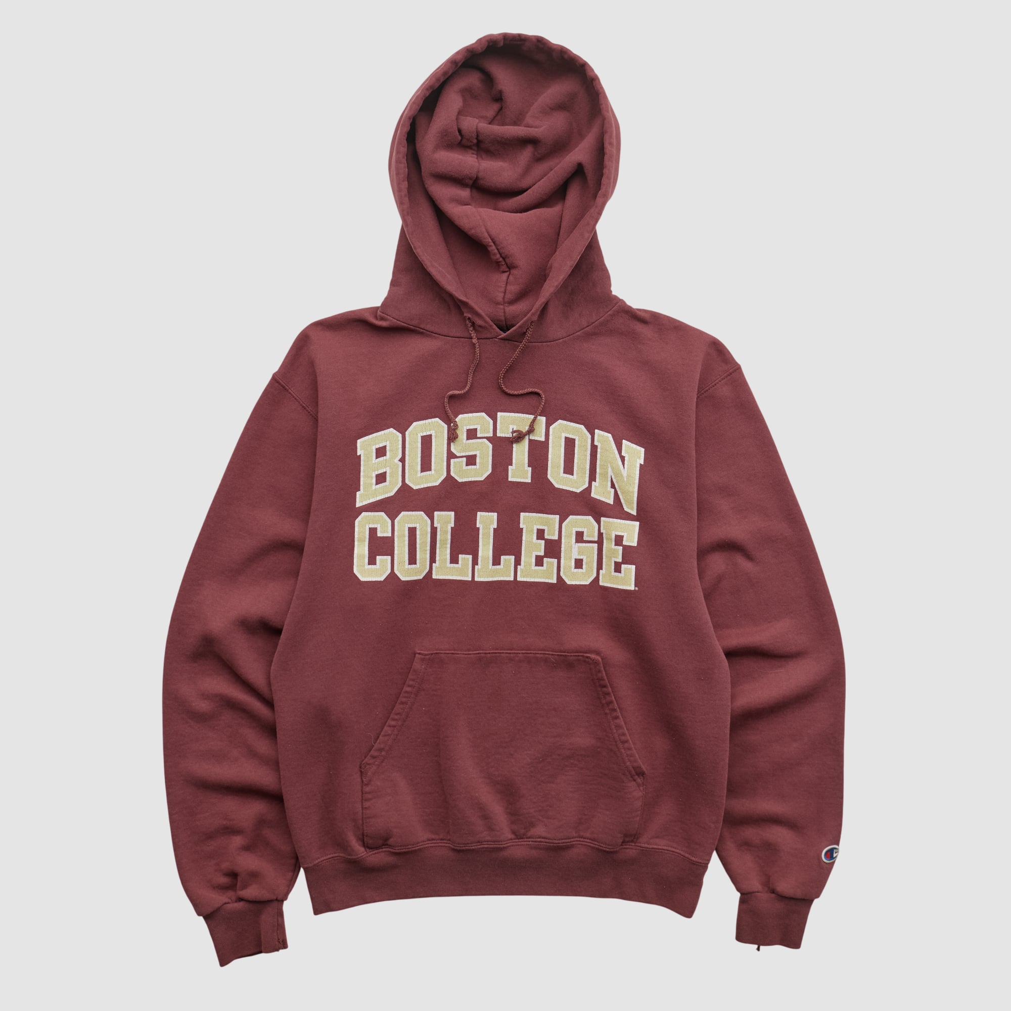 Boston College Eagles Champion 2000s Hooded Pullover Sweatshirt - Maroon - XS by Fanatics Real Vintage