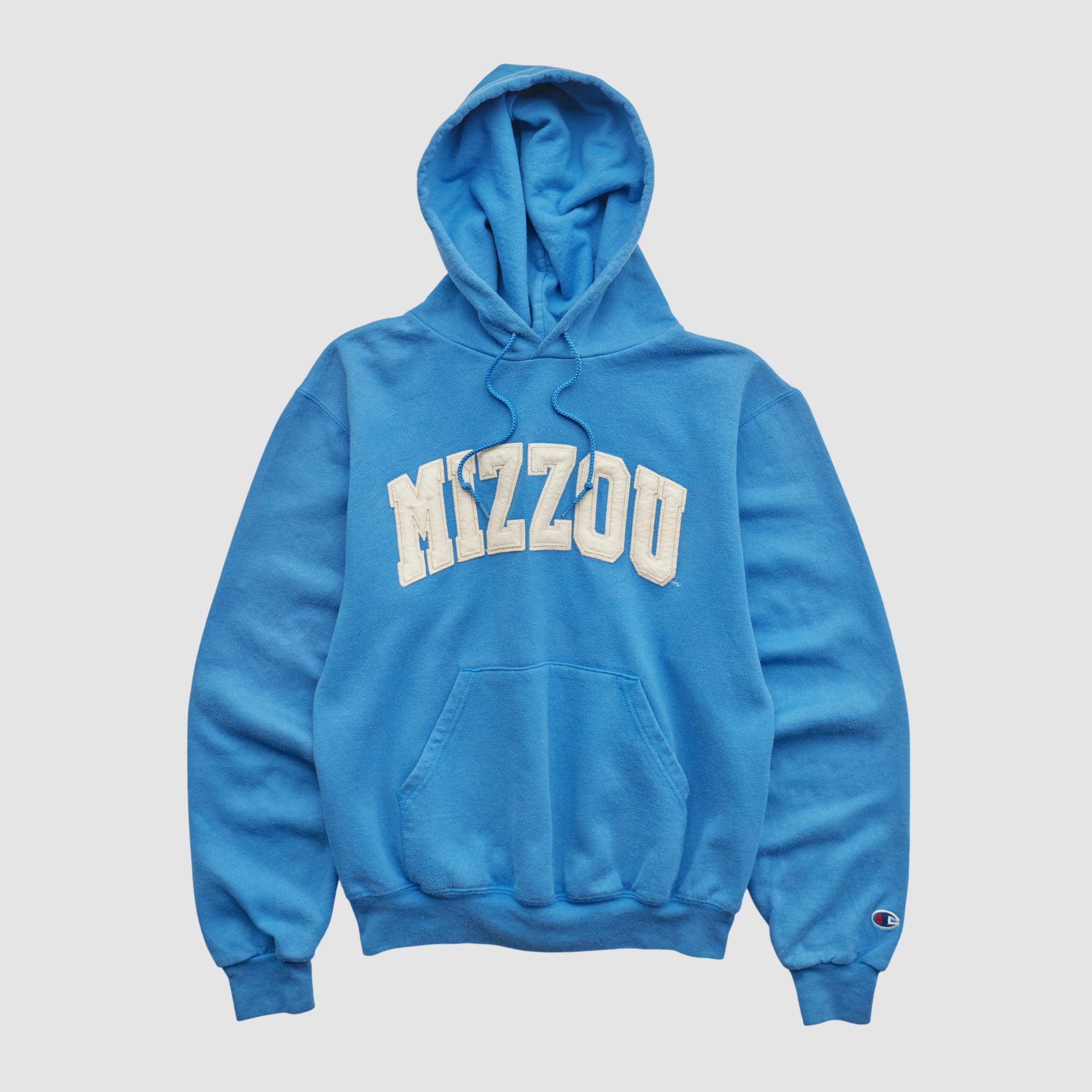 Missouri Tigers Champion 2000s Hooded Pullover Sweatshirt - Blue - XS by Fanatics Real Vintage