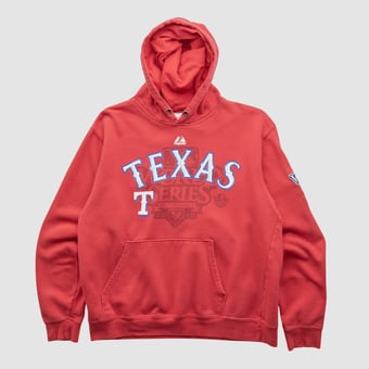 World Series Majestic 2010 Hooded Pullover Sweatshirt - Red - S by Fanatics Real Vintage