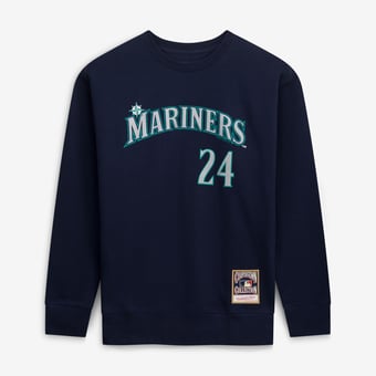 Men's Mitchell & Ness Ken Griffey Jr. Navy Seattle Mariners Classic Player Number Sweatshirt
