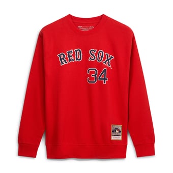Men's Mitchell & Ness David Ortiz Red Boston Red Sox Classic Player Number Sweatshirt