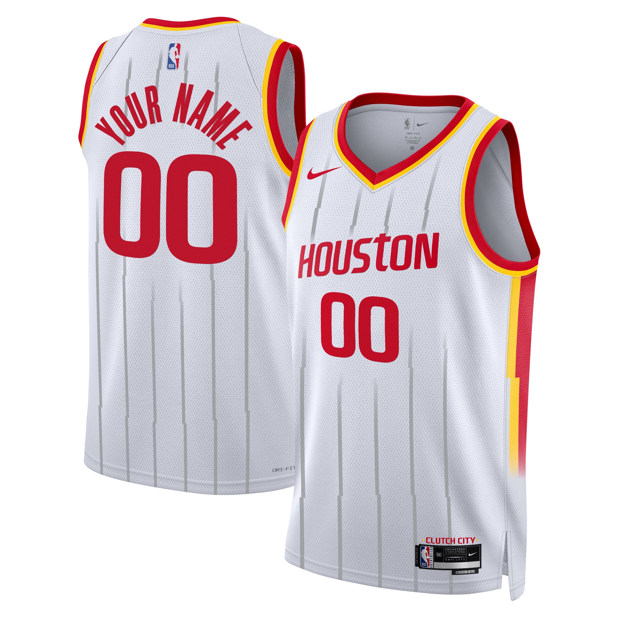 Camiseta Nike Swingman de la Asociación de los Houston Rockets - Personalizada - Unisex