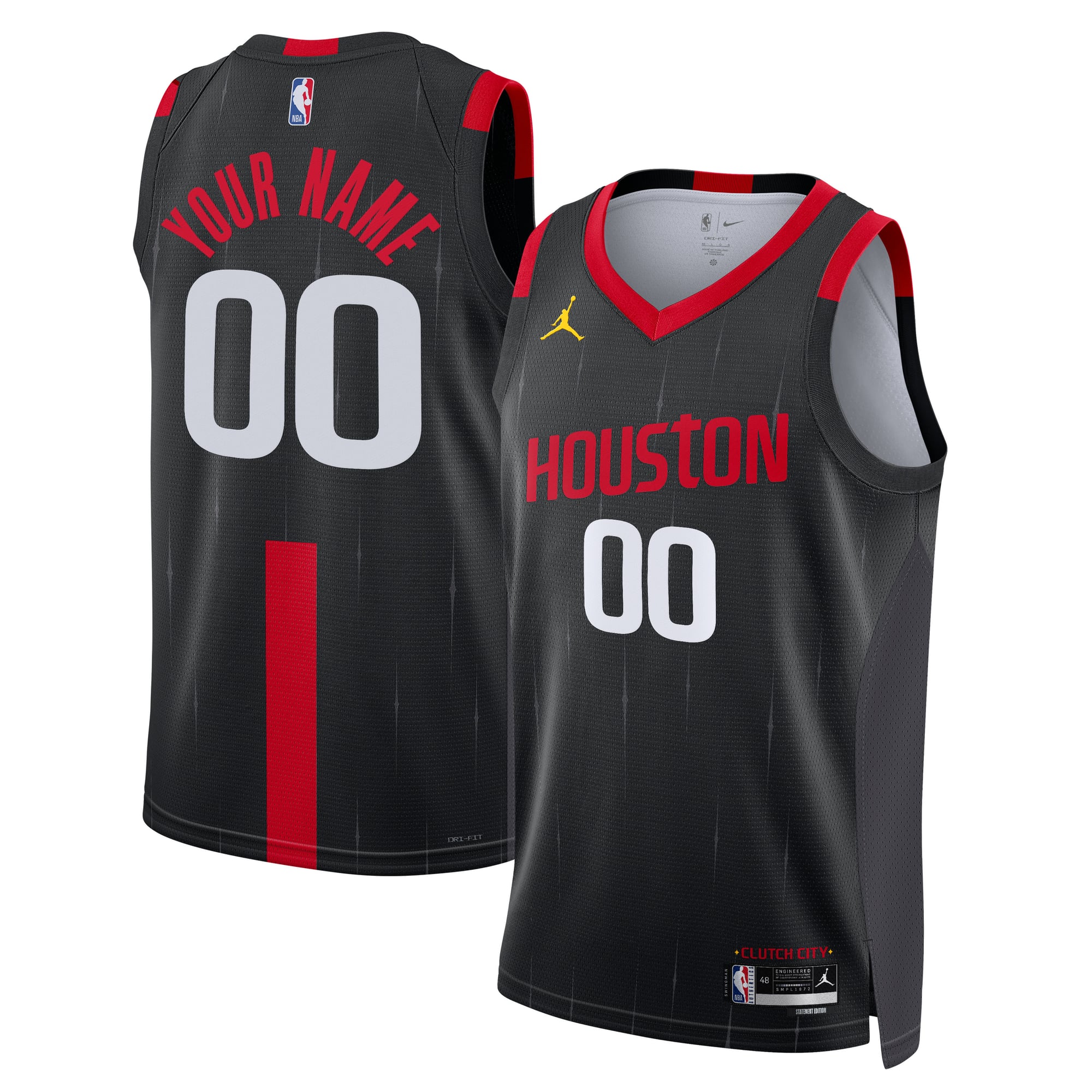 Camiseta réplica Swingman Statement Edition de Jordan Brand de los Houston Rockets - Personalizada - Unisex