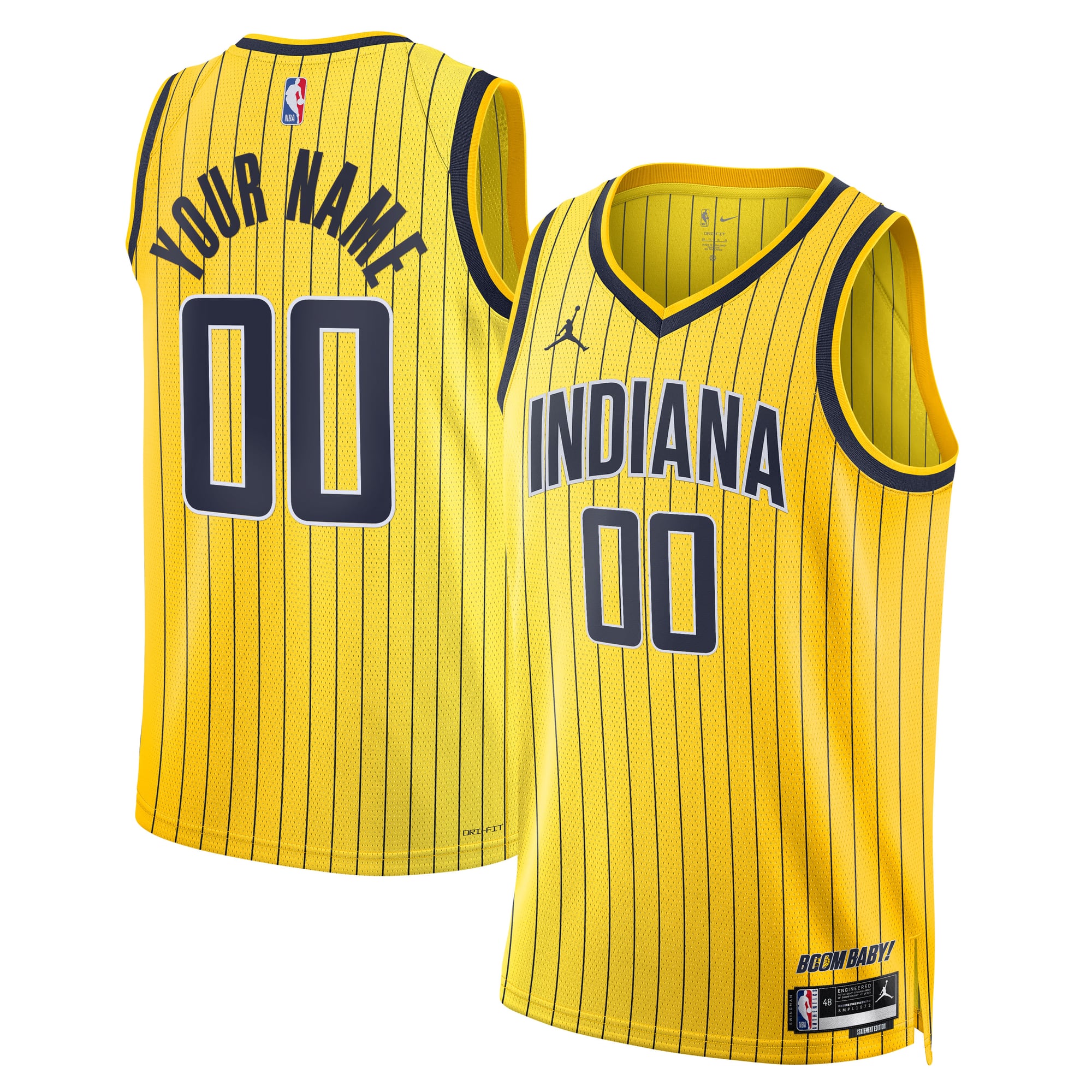 Camiseta réplica Swingman Statement Edition de Jordan Brand de los Indiana Pacers – Personalizada – Juvenil