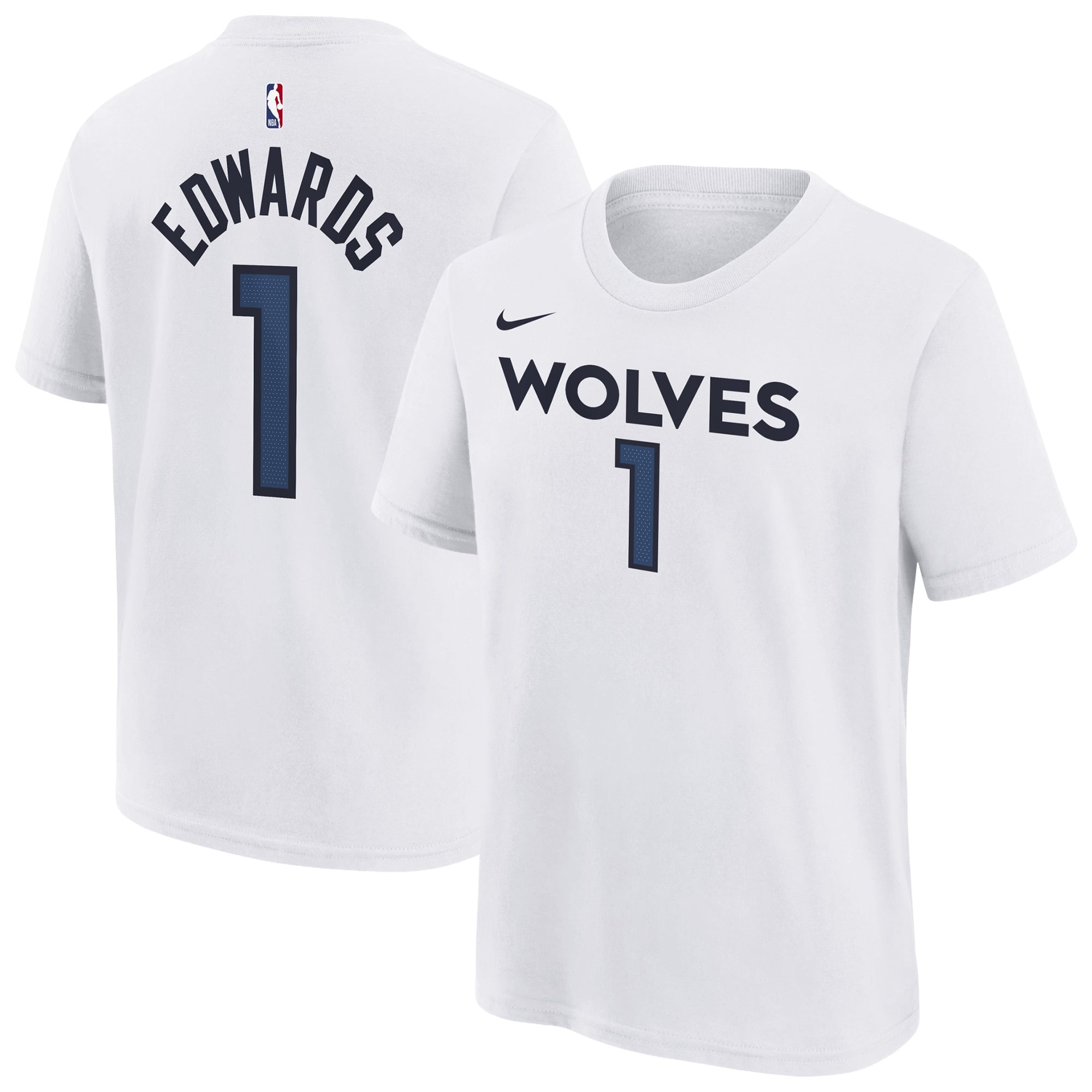 Camiseta Nike Icon con nombre y número de los Minnesota Timberwolves - Edwards - Juvenil