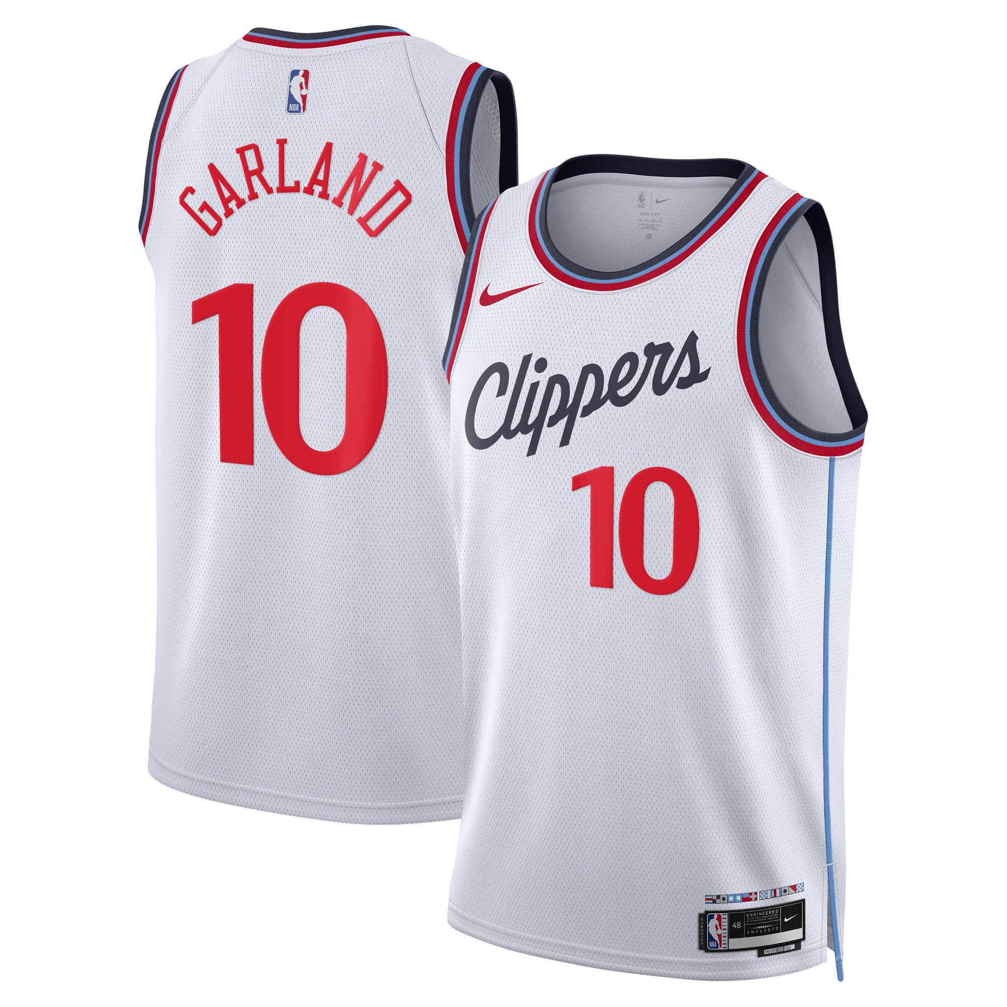 Camiseta Nike Association Edition Swingman de Los Angeles Clippers - Blanca - Darius Garland - Unisex