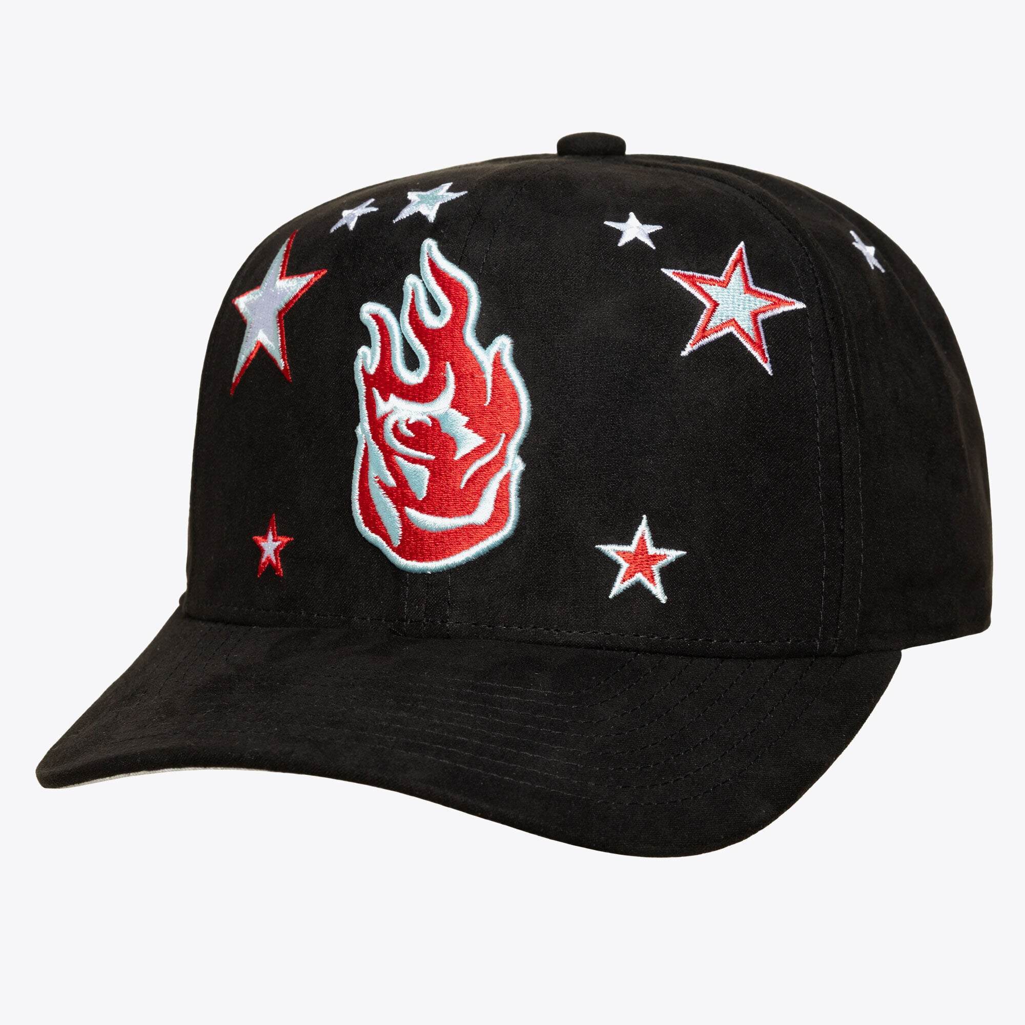 Unisex Mitchell & Ness  Black Portland Fire Star Splash Pro Snapback Hat