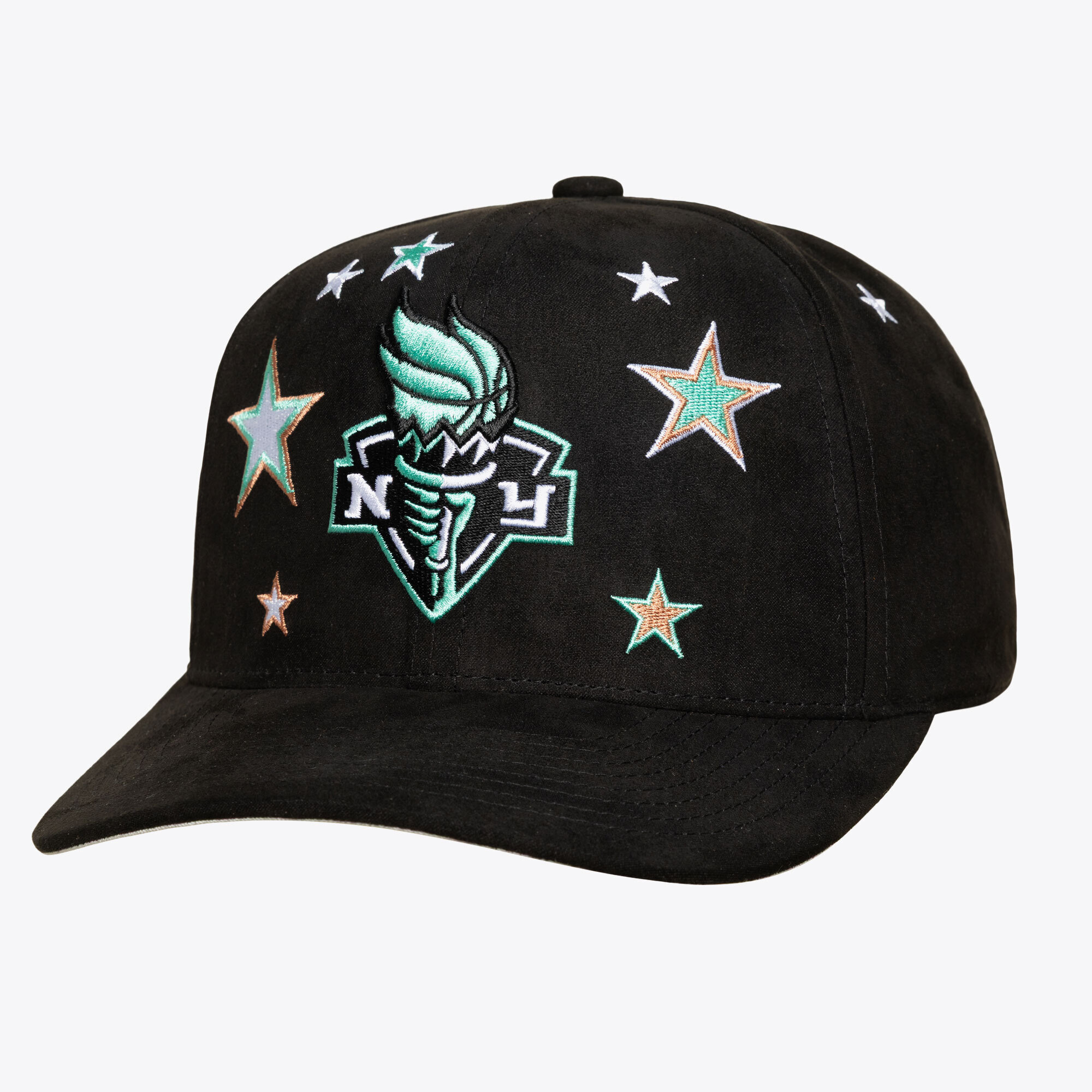 Unisex Mitchell & Ness  Black New York Liberty Star Splash Pro Adjustable Hat