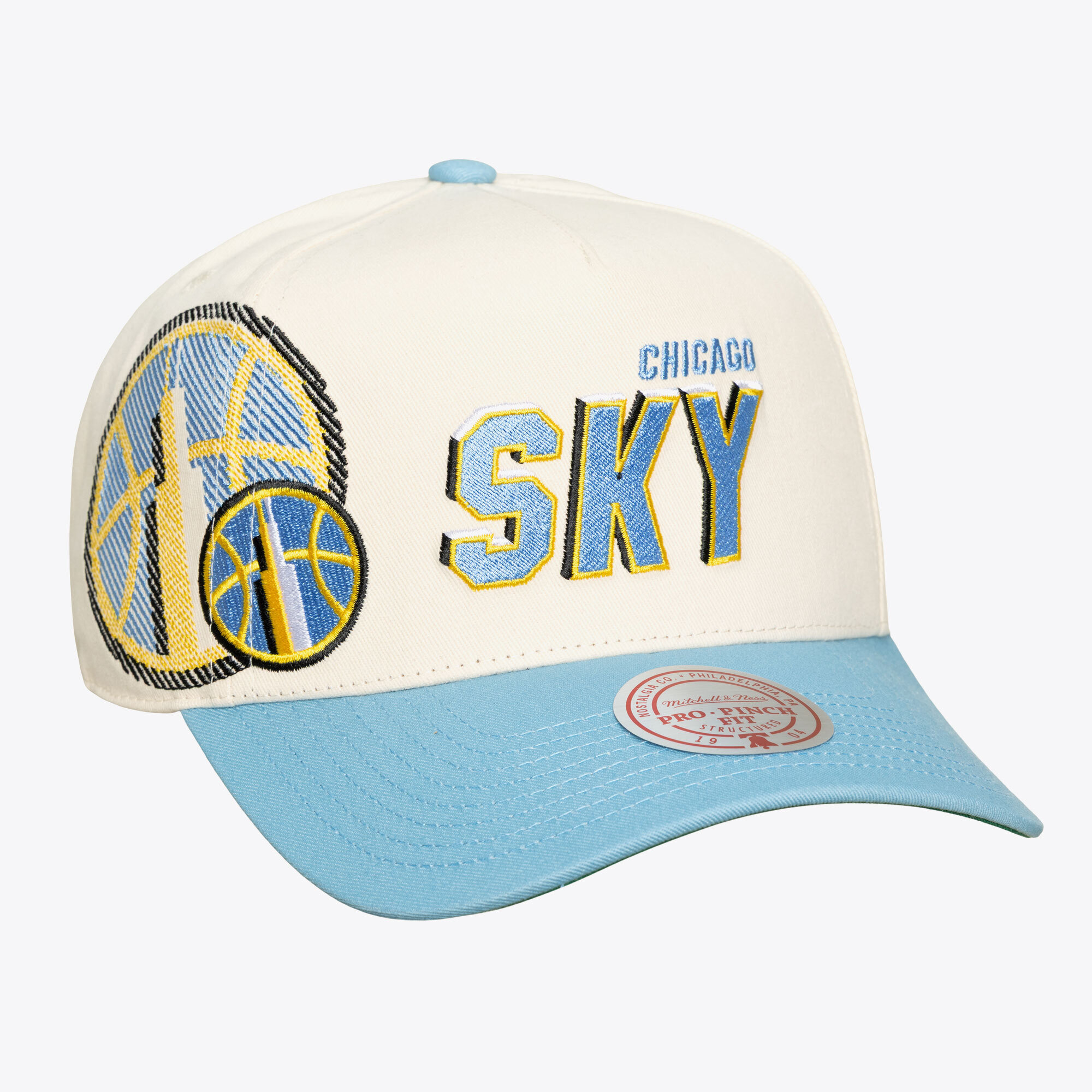 Unisex Mitchell & Ness Cream Chicago Sky Big Time Pro Crown Snapback Hat
